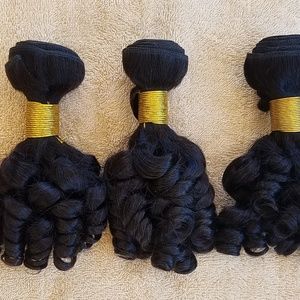 3Bundle(14"+16"+18")VirginWeft Human Hair FuniHair